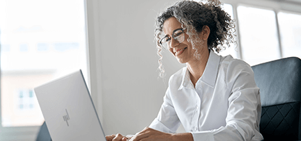 Woman using an HP ZBook Power G11 A Mobile Workstation PC 