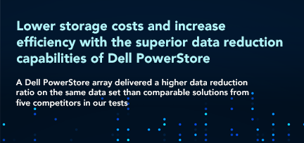 Lower storage costs and increase efficiency with the superior data reduction capabilities of Dell PowerStore 